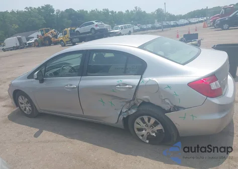 2012 Honda Civic Lx из США, поврежденный, VIN 19XFB2F5XCE329951